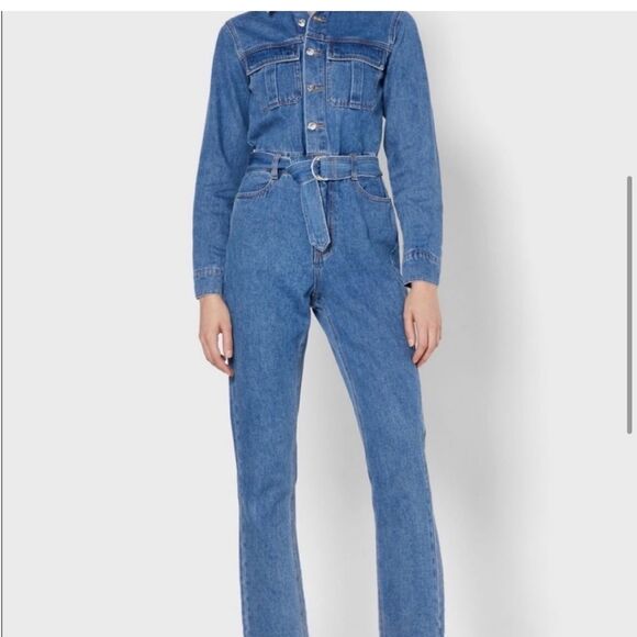 Bardot denim broiler jumpsuit - size 4 US 26/ EUR 36 - Picture 2 of 11